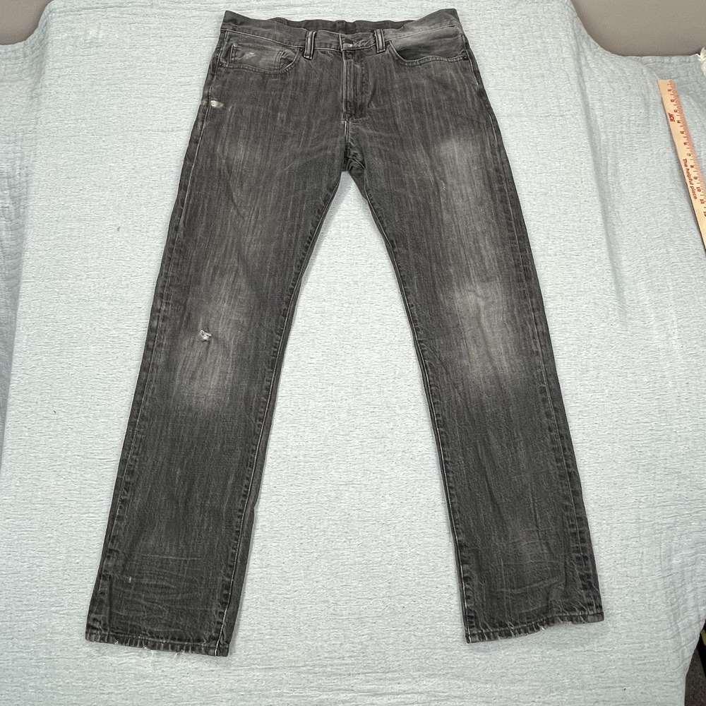 Denim Supply Polo Ralph Lauren Distress Jeans 34x32 Prospect Slim Black Dark Men